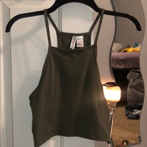 NWOT dark green halter top.
